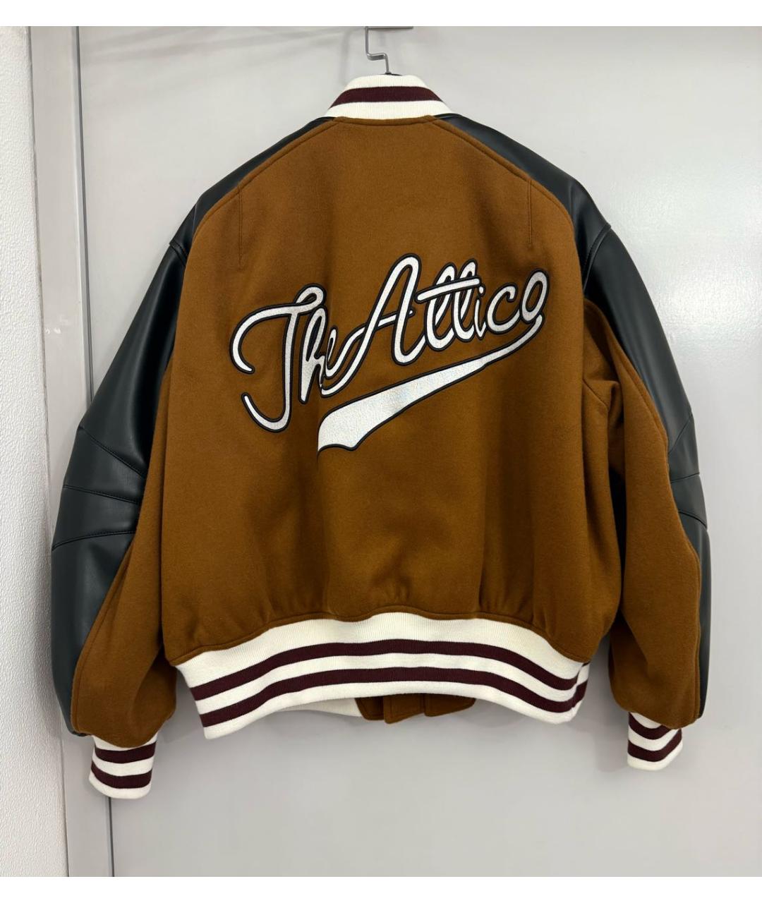 THE ATTICO Коричневая шерстяная куртка, фото 2