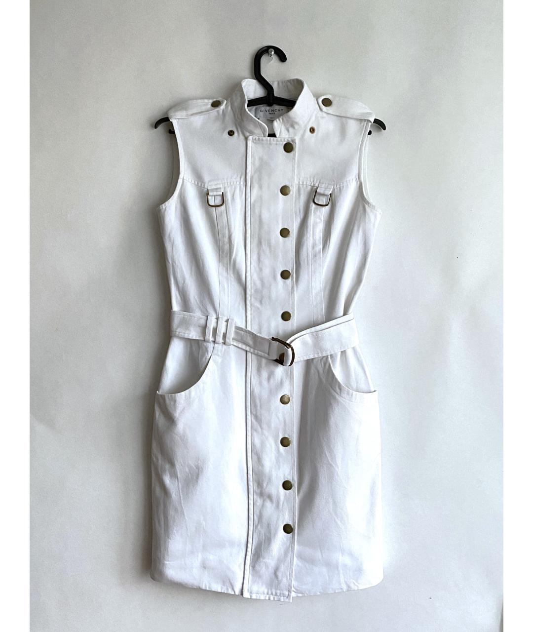 GIVENCHY Белое хлопковое повседневное платье, фото 9
