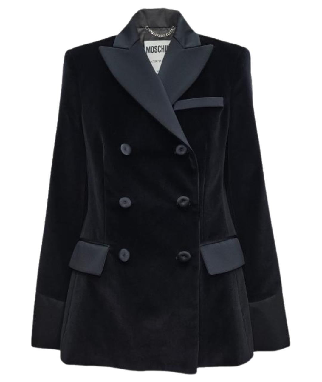 MOSCHINO Черный хлопковый жакет/пиджак, фото 1