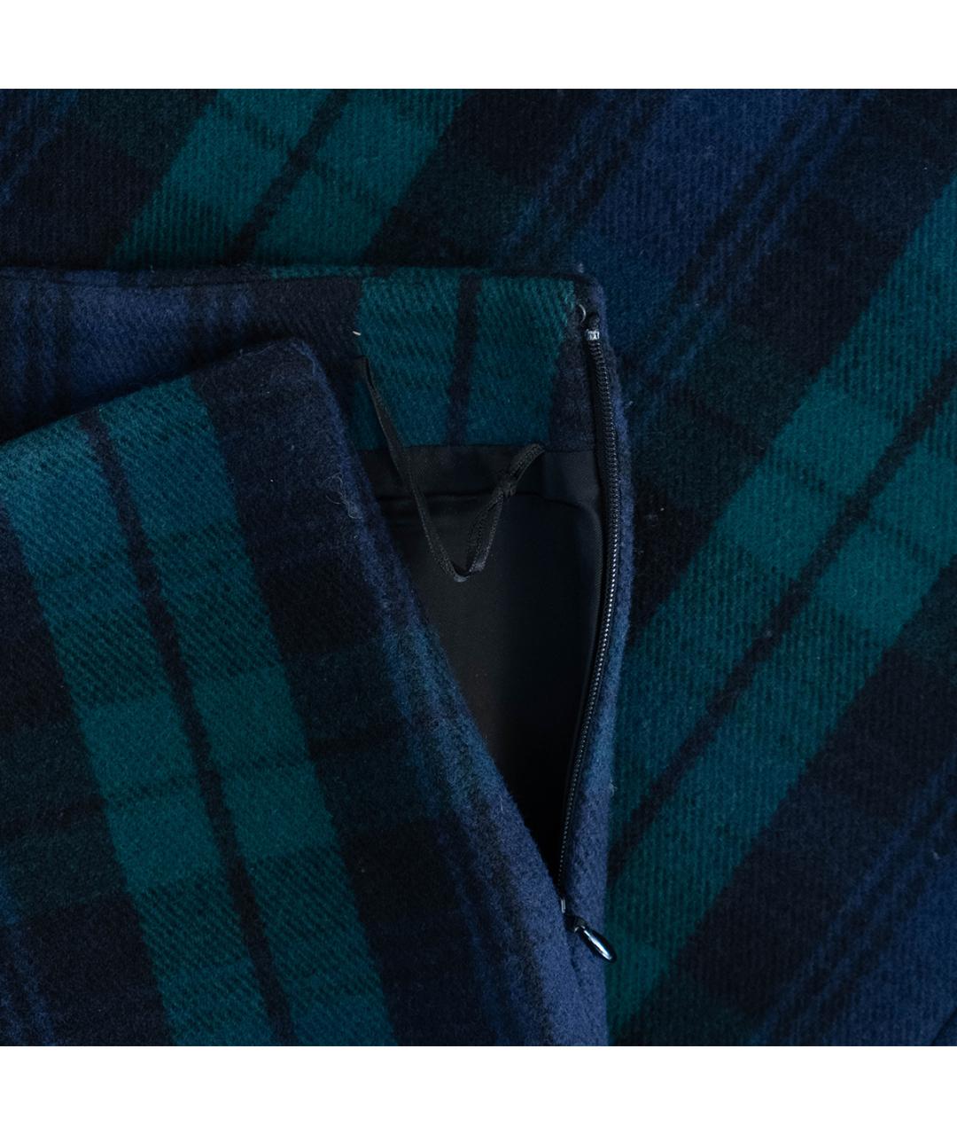 BALENCIAGA Синяя шерстяная юбка мини, фото 5