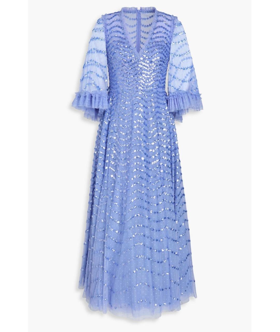 NEEDLE & THREAD Голубое коктейльное платье, фото 7