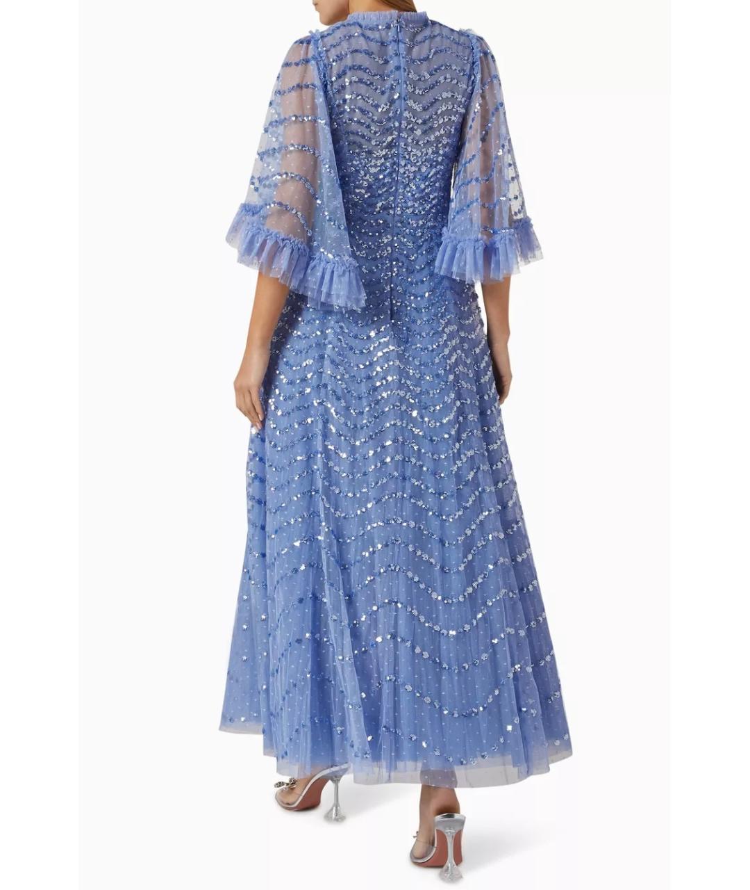 NEEDLE & THREAD Голубое коктейльное платье, фото 6