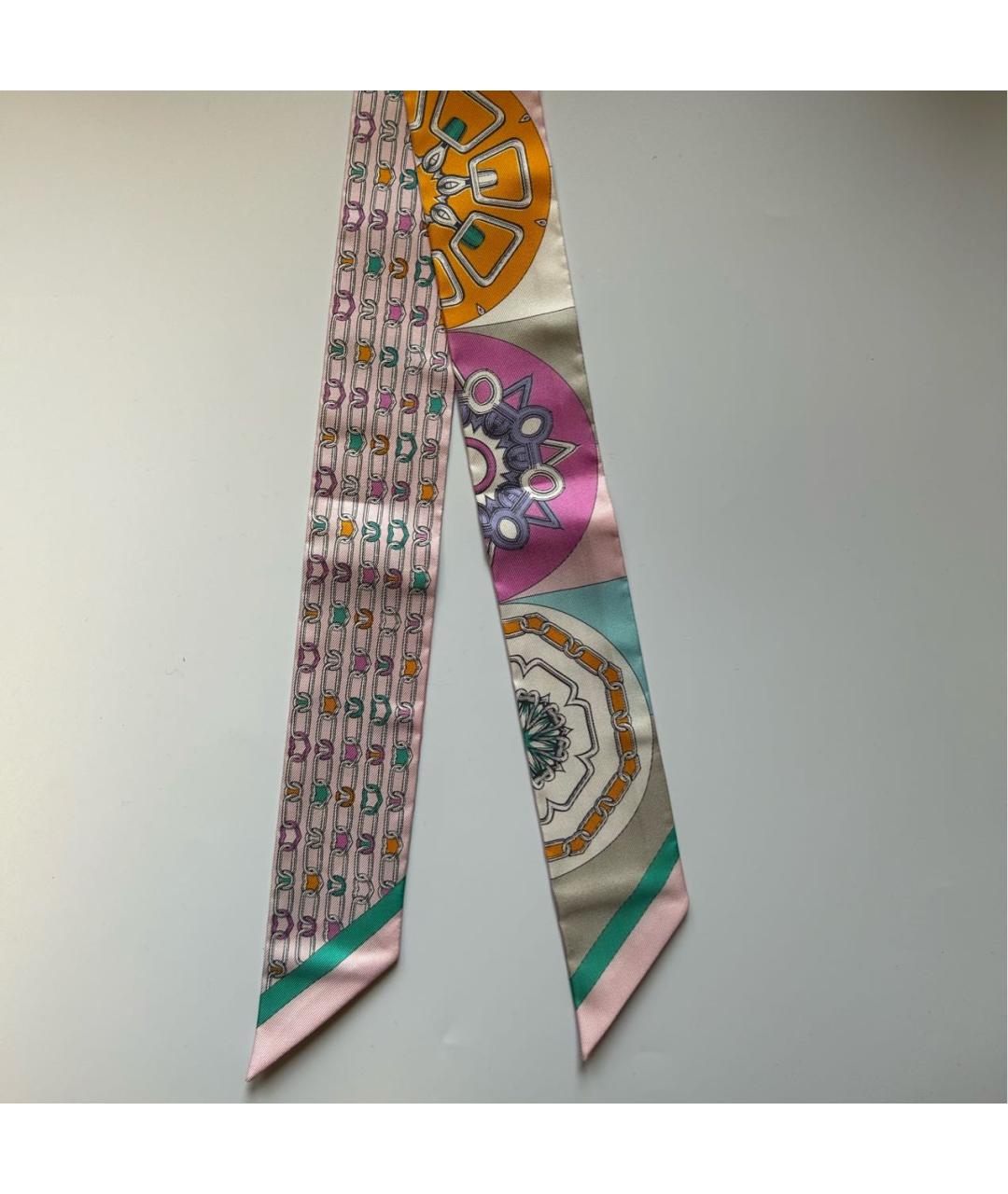 HERMES Мульти шелковый платок, фото 3