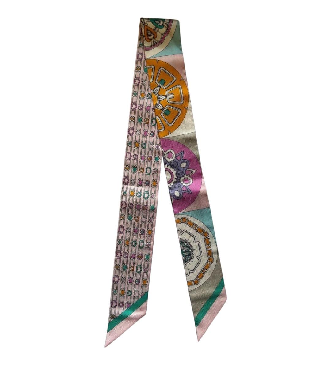 HERMES Мульти шелковый платок, фото 1