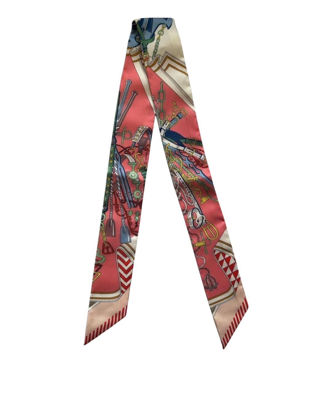 HERMES Мульти шелковый платок, фото 1