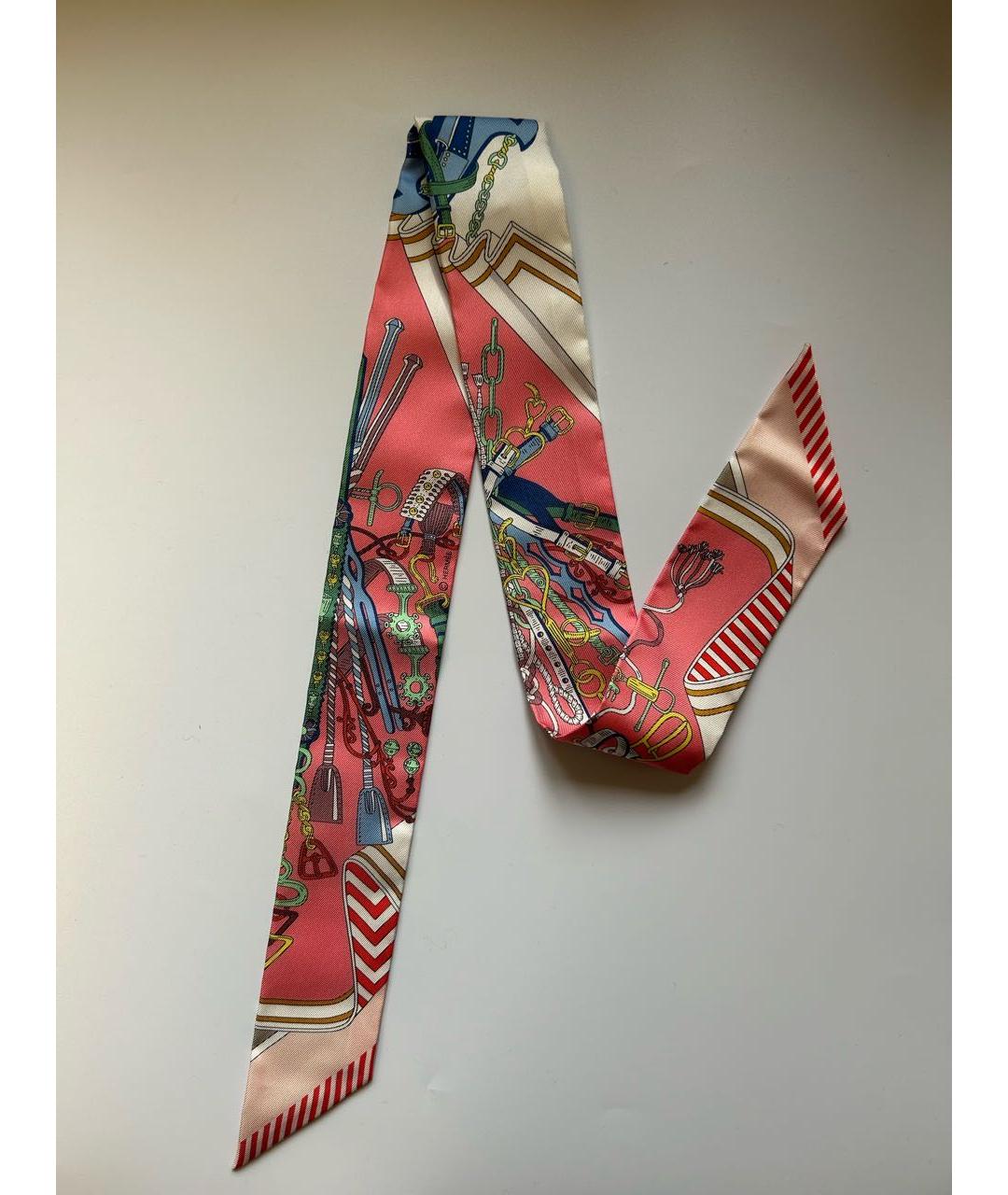 HERMES Мульти шелковый платок, фото 2