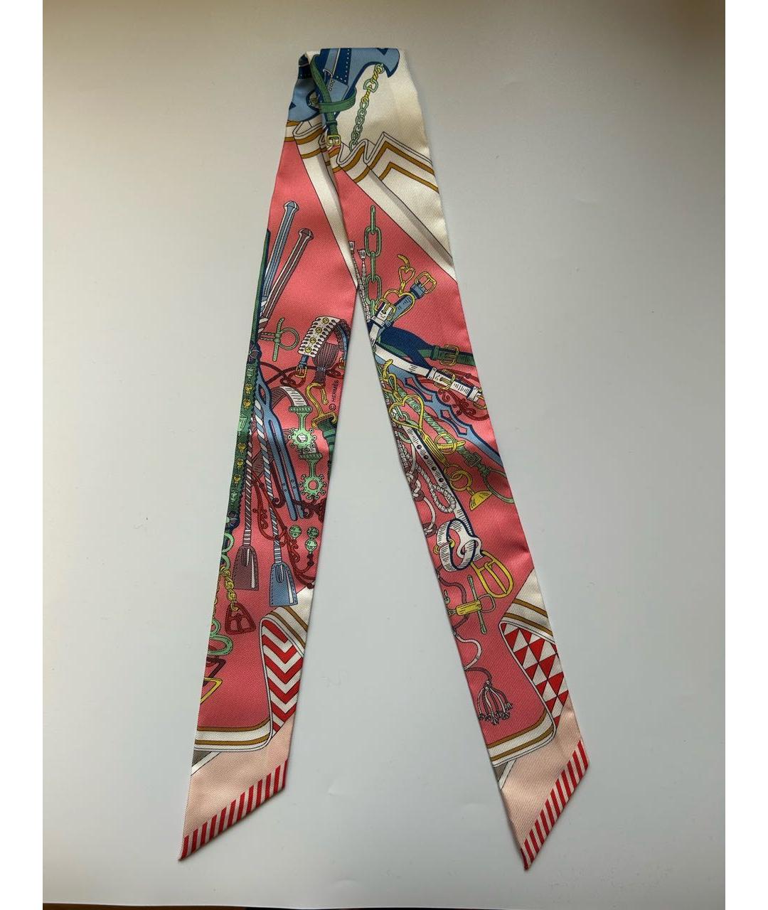 HERMES Мульти шелковый платок, фото 4