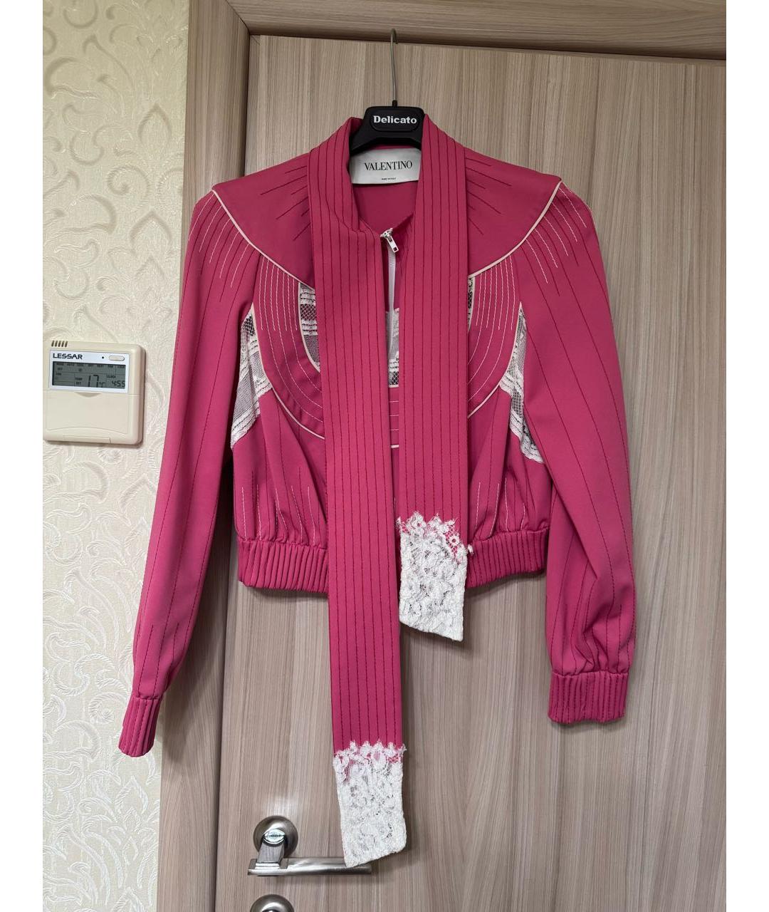 VALENTINO Розовый хлопковый кардиган, фото 9