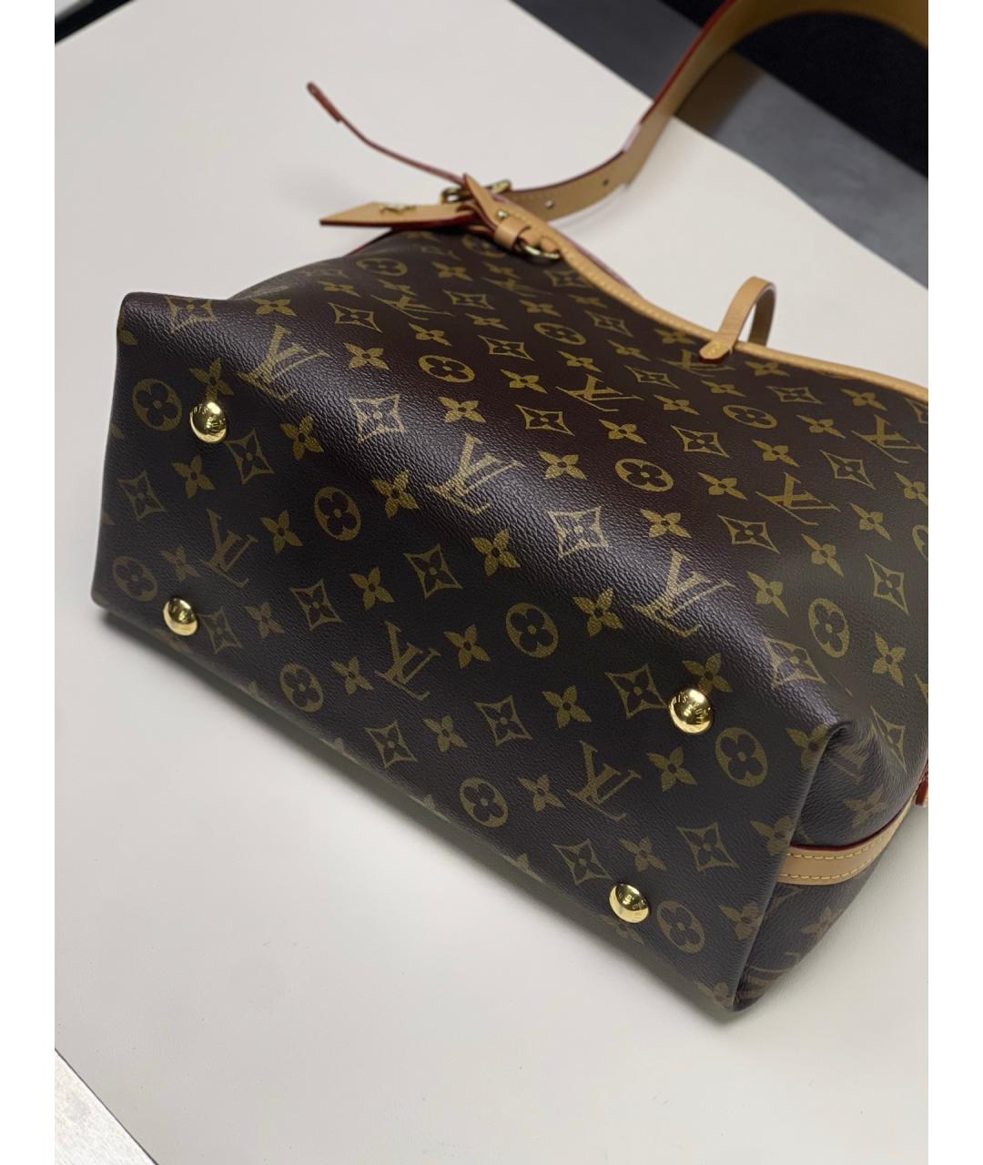 LOUIS VUITTON Коричневая сумка через плечо из искусственной кожи, фото 5