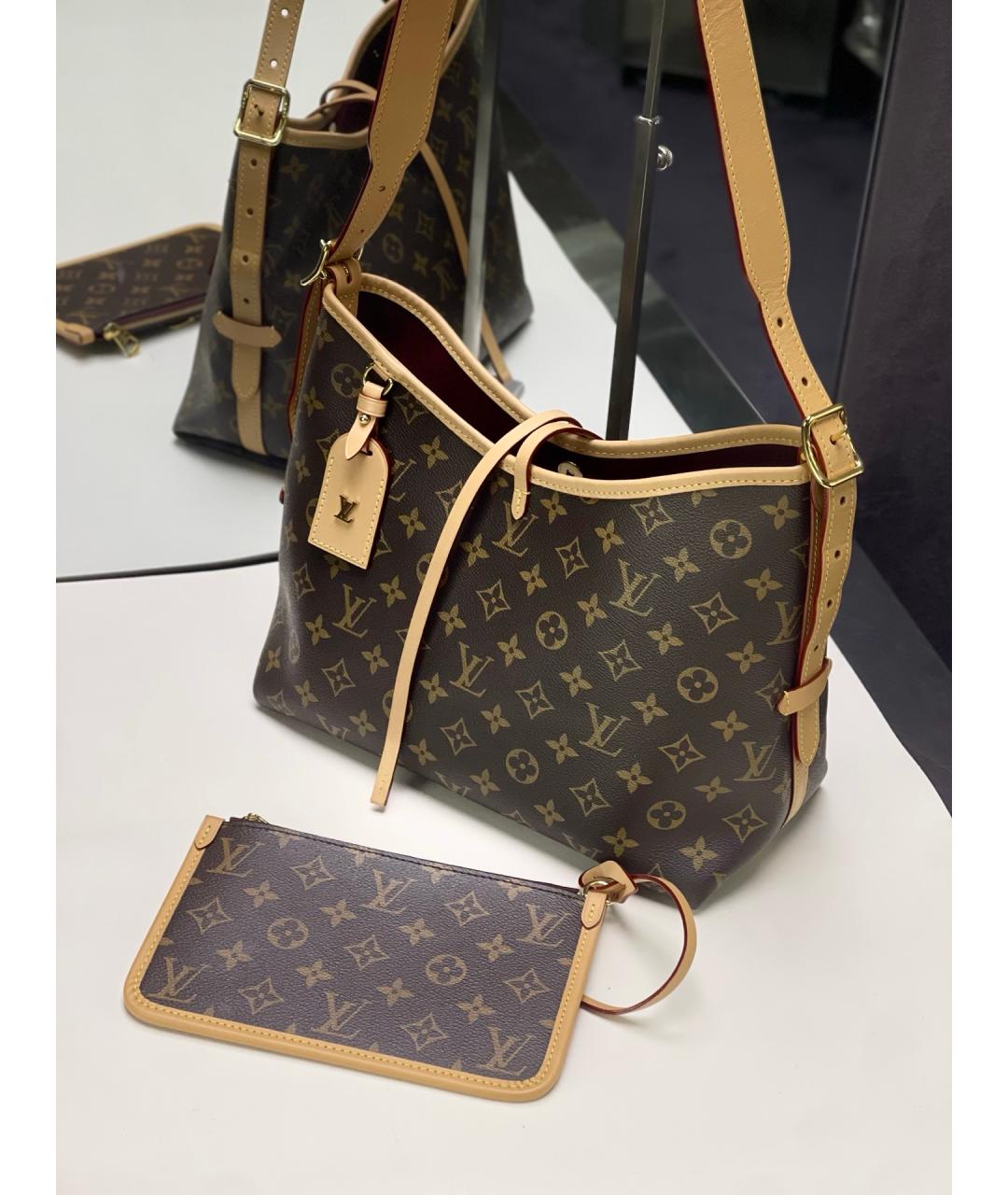 LOUIS VUITTON Коричневая сумка через плечо из искусственной кожи, фото 7