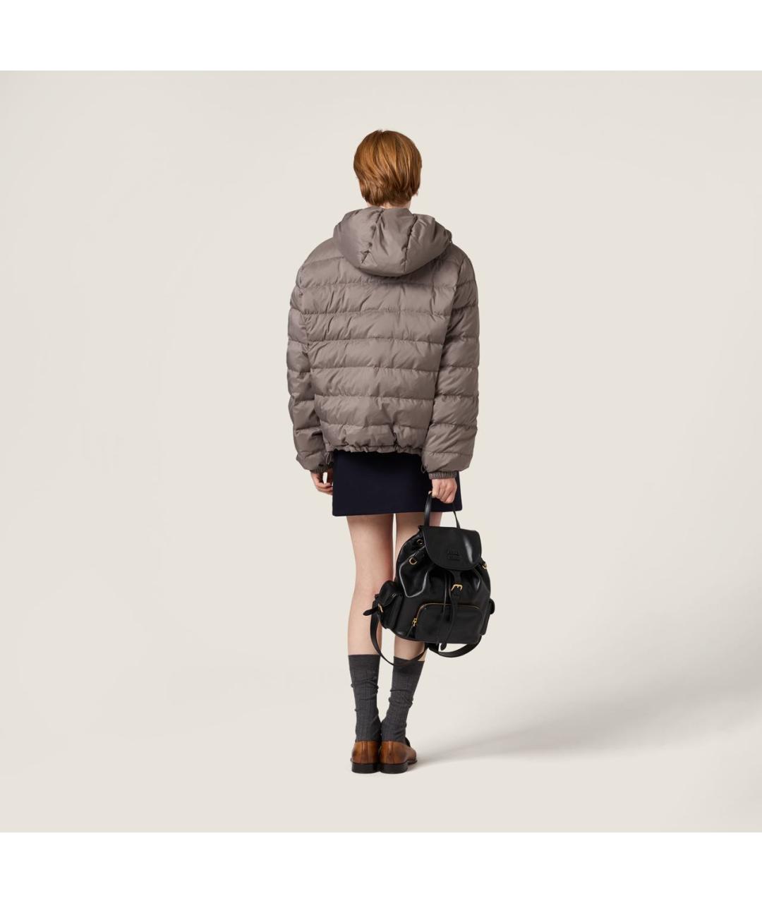 MIU MIU Серый пуховик, фото 3
