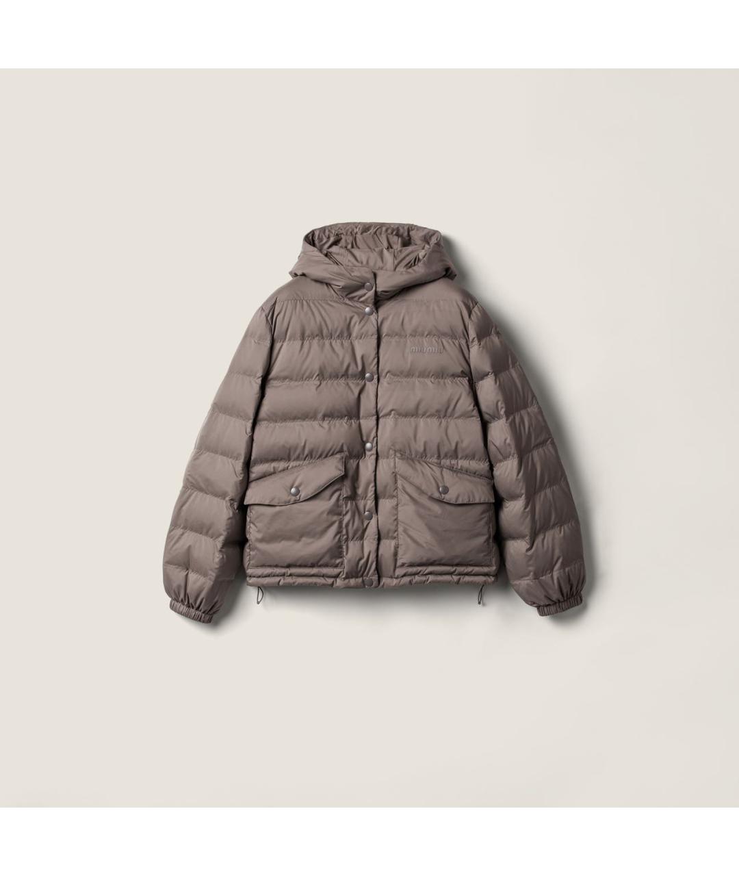 MIU MIU Серый пуховик, фото 5