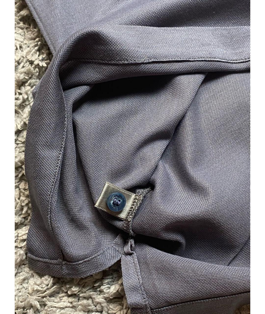 BRIONI Антрацитовое хлопковое поло с коротким рукавом, фото 7