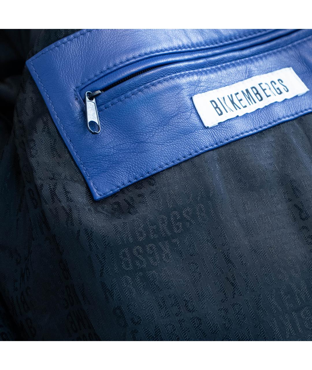 BIKKEMBERGS Фиолетовая кожаная куртка, фото 6