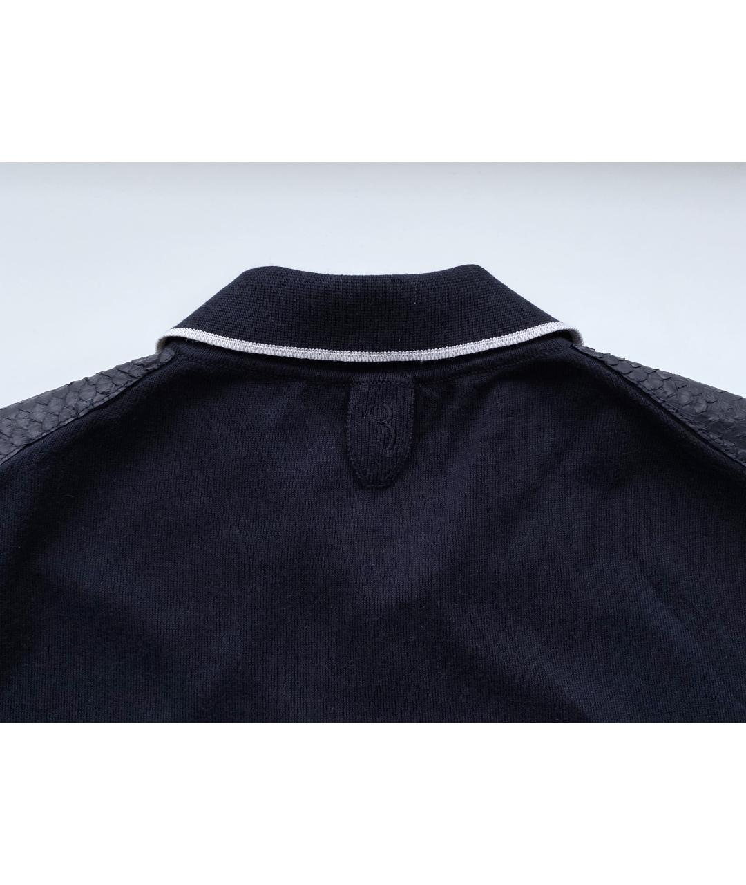 BILLIONAIRE Темно-синее поло с коротким рукавом, фото 4