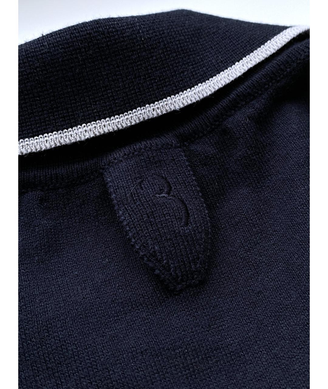 BILLIONAIRE Темно-синее поло с коротким рукавом, фото 6