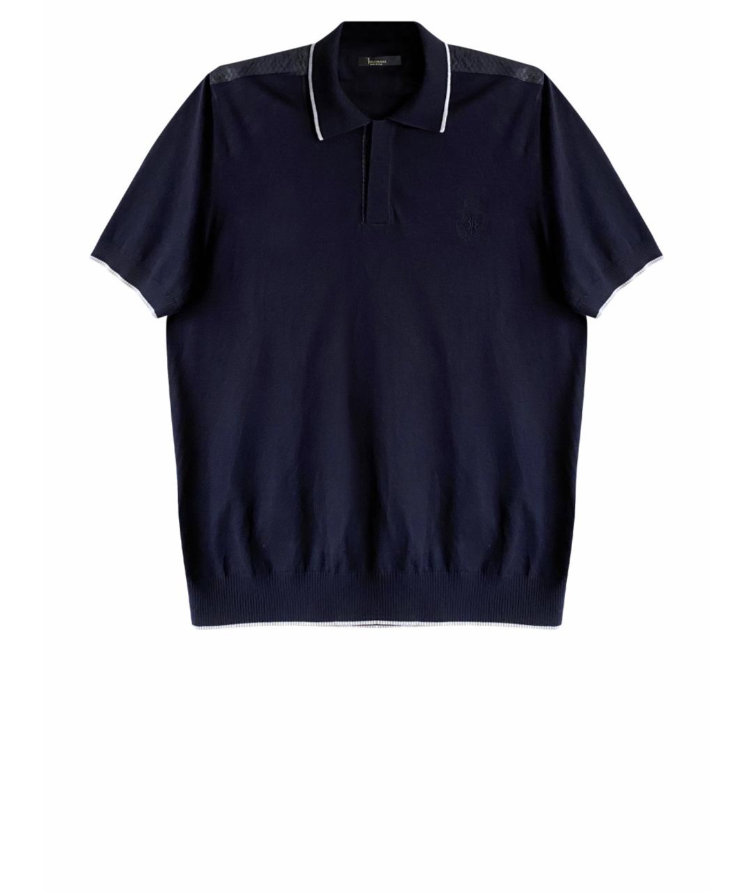 BILLIONAIRE Темно-синее поло с коротким рукавом, фото 1