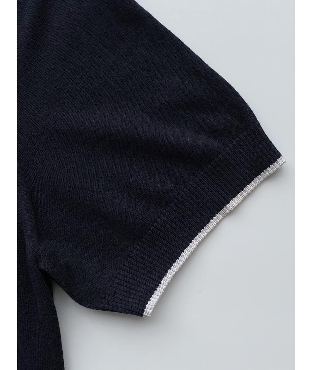 BILLIONAIRE Темно-синее поло с коротким рукавом, фото 9