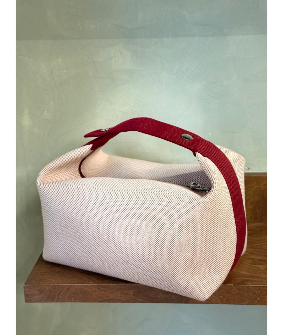 HERMES Красная деним косметичка, фото 7