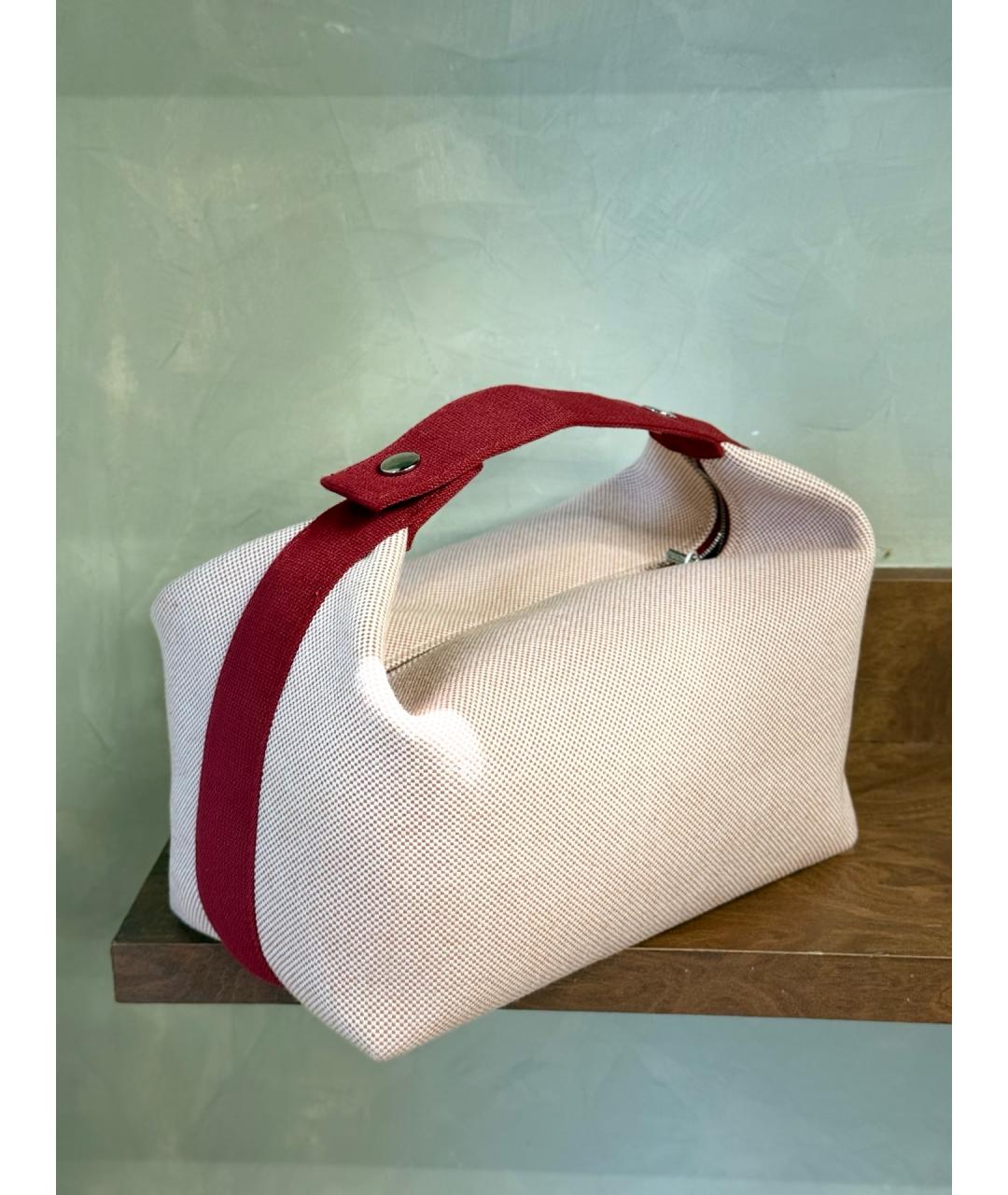 HERMES Красная деним косметичка, фото 8