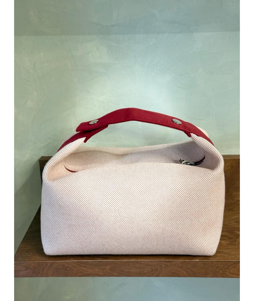 HERMES Красная деним косметичка, фото 6