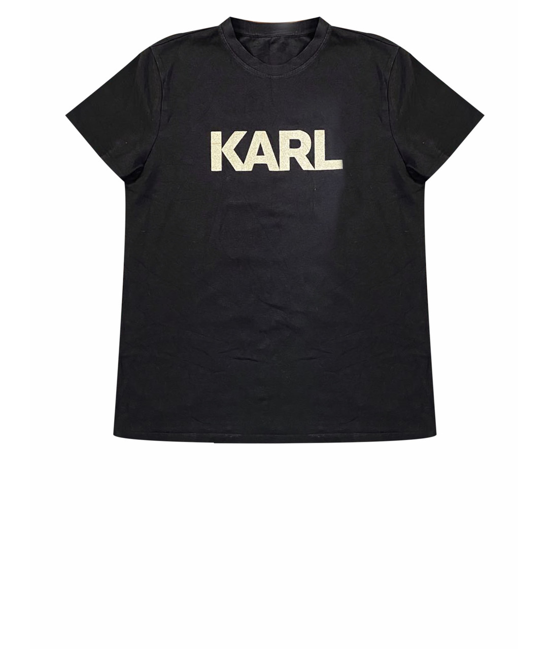 KARL LAGERFELD Черная хлопковая футболка, фото 1