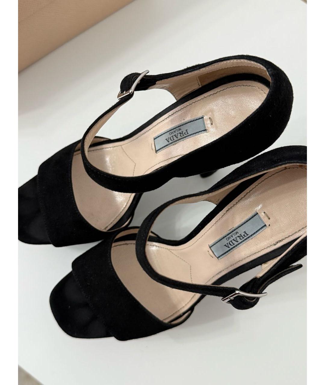 PRADA Черные замшевые туфли, фото 3