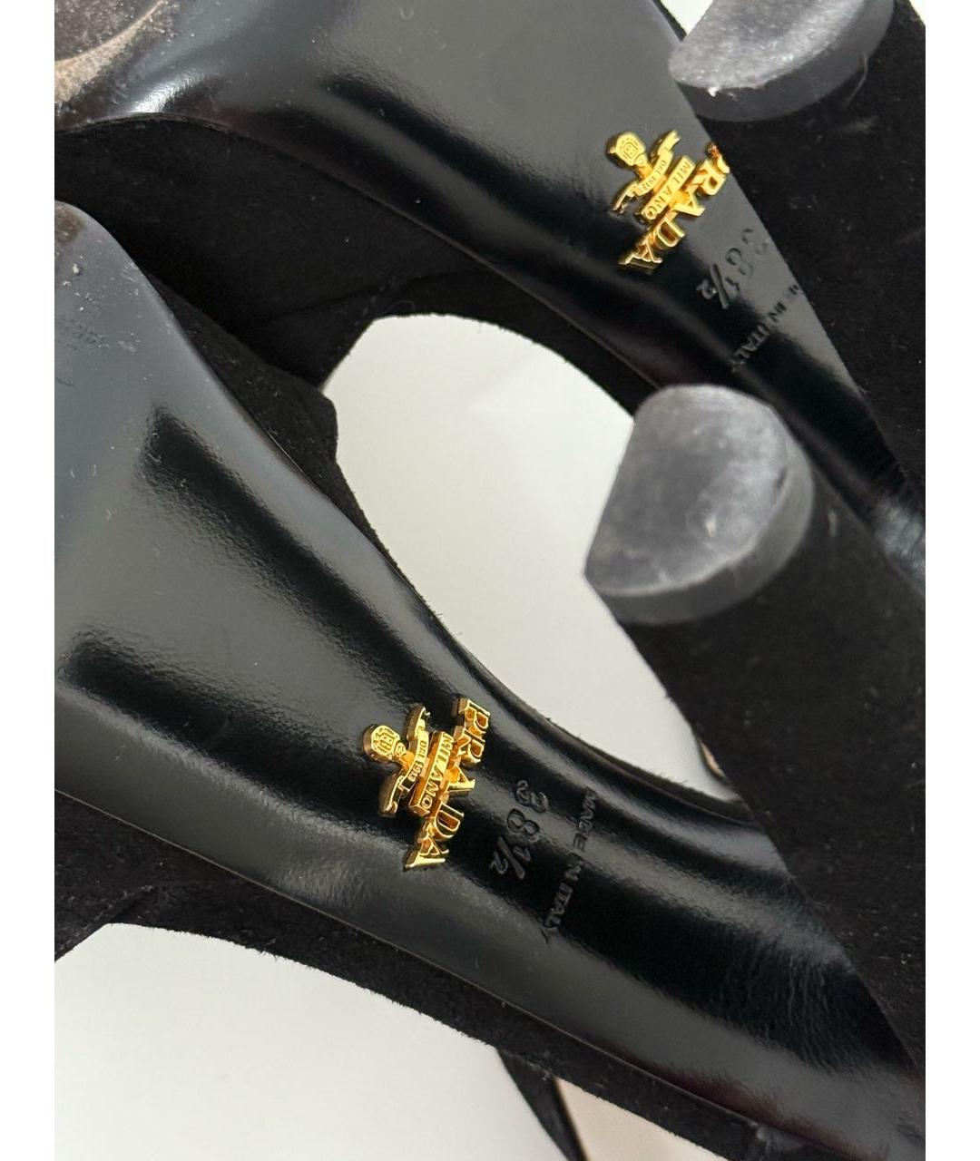 PRADA Черные замшевые туфли, фото 6