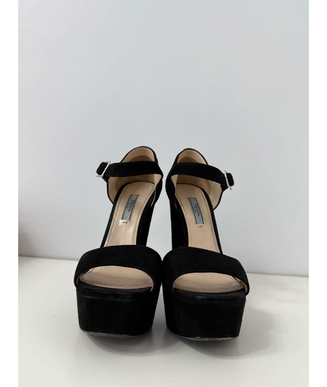 PRADA Черные замшевые туфли, фото 7