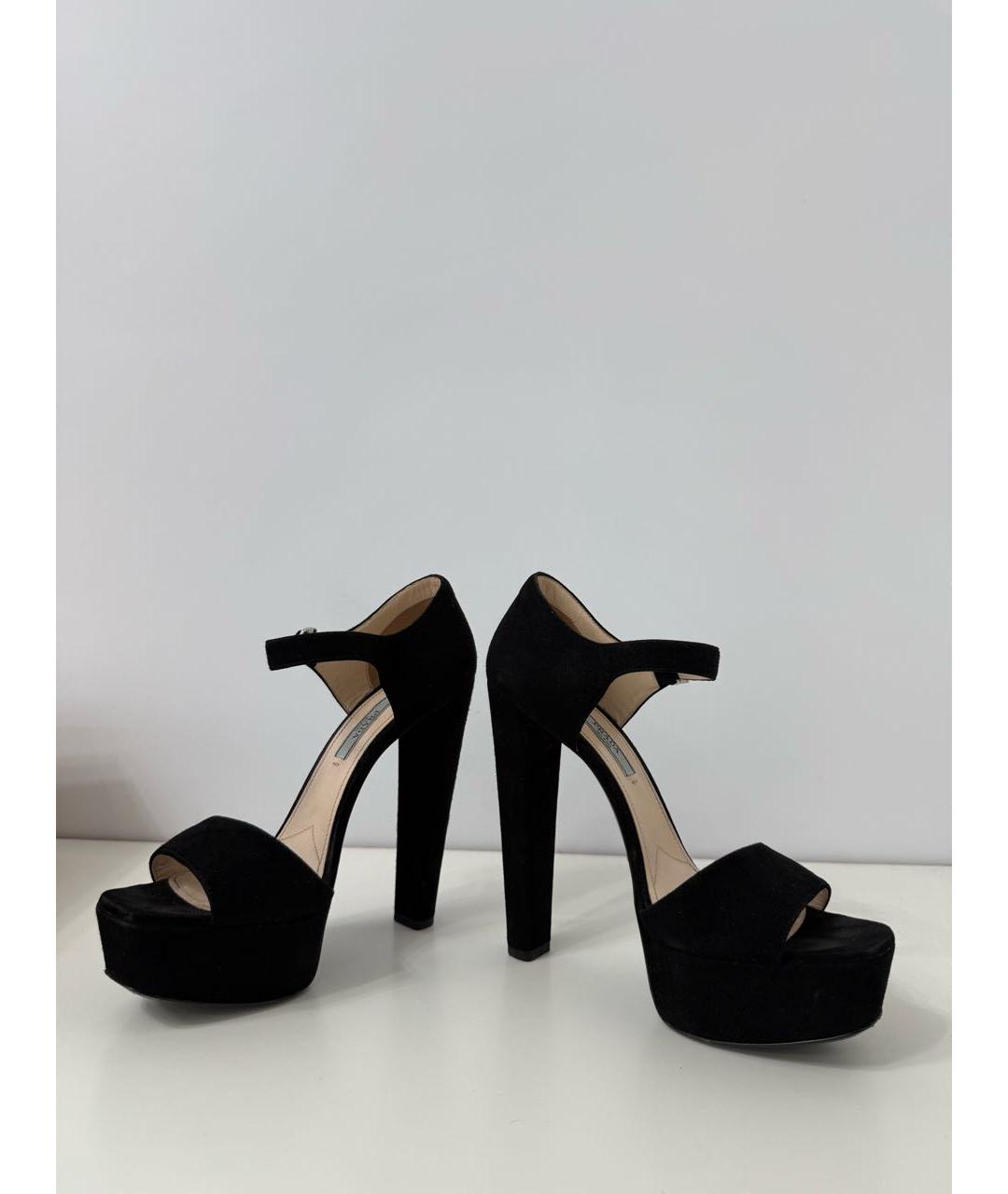 PRADA Черные замшевые туфли, фото 5