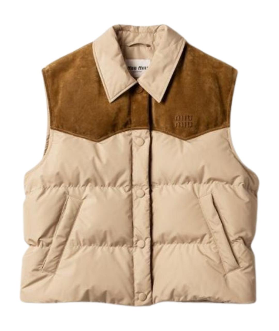MIU MIU Бежевый жилет, фото 1