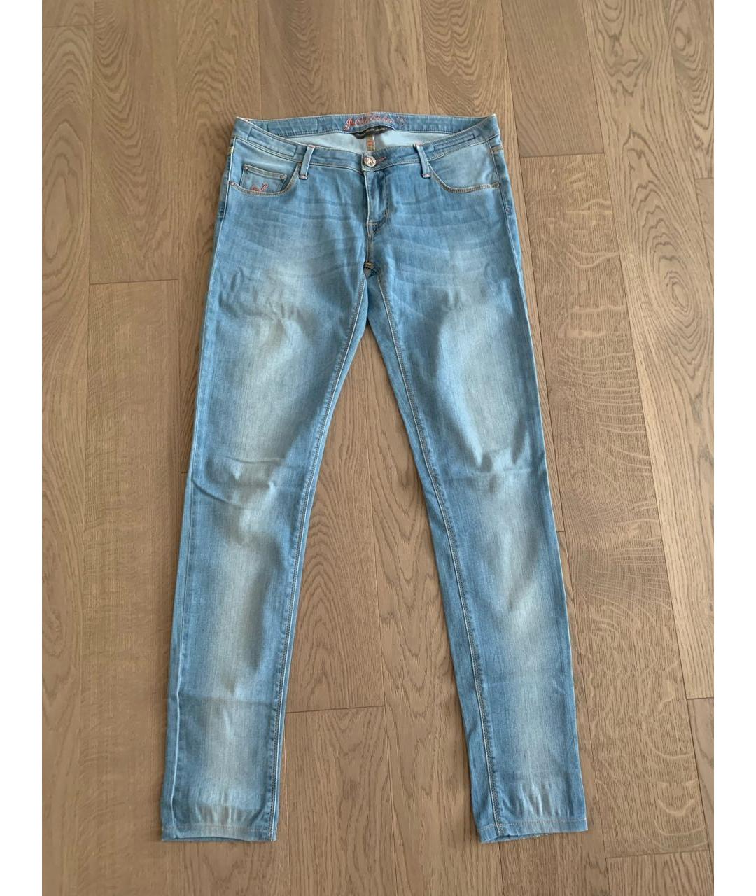 JACOB COHEN Голубые хлопко-эластановые джинсы слим, фото 9