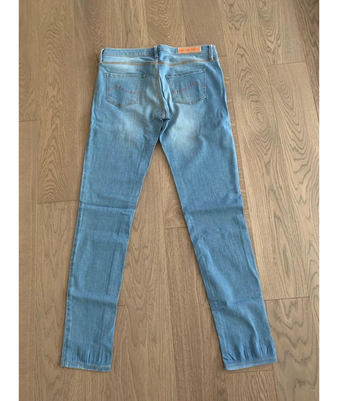 JACOB COHEN Голубые хлопко-эластановые джинсы слим, фото 2