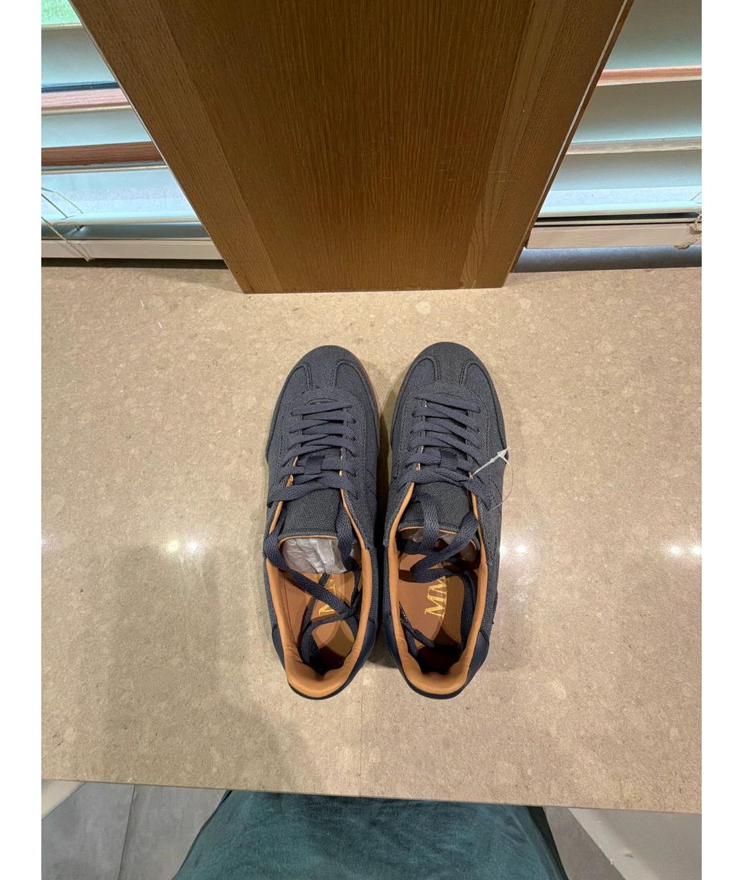 WEEKEND MAX MARA Голубые текстильные кеды, фото 3