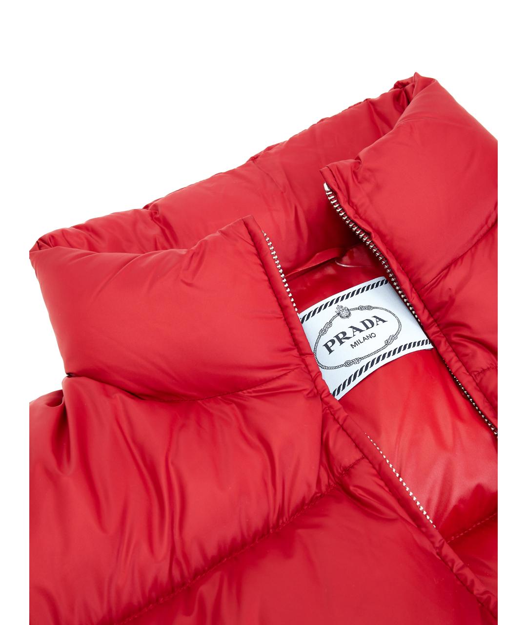 PRADA Красный полиамидовый пуховик, фото 10