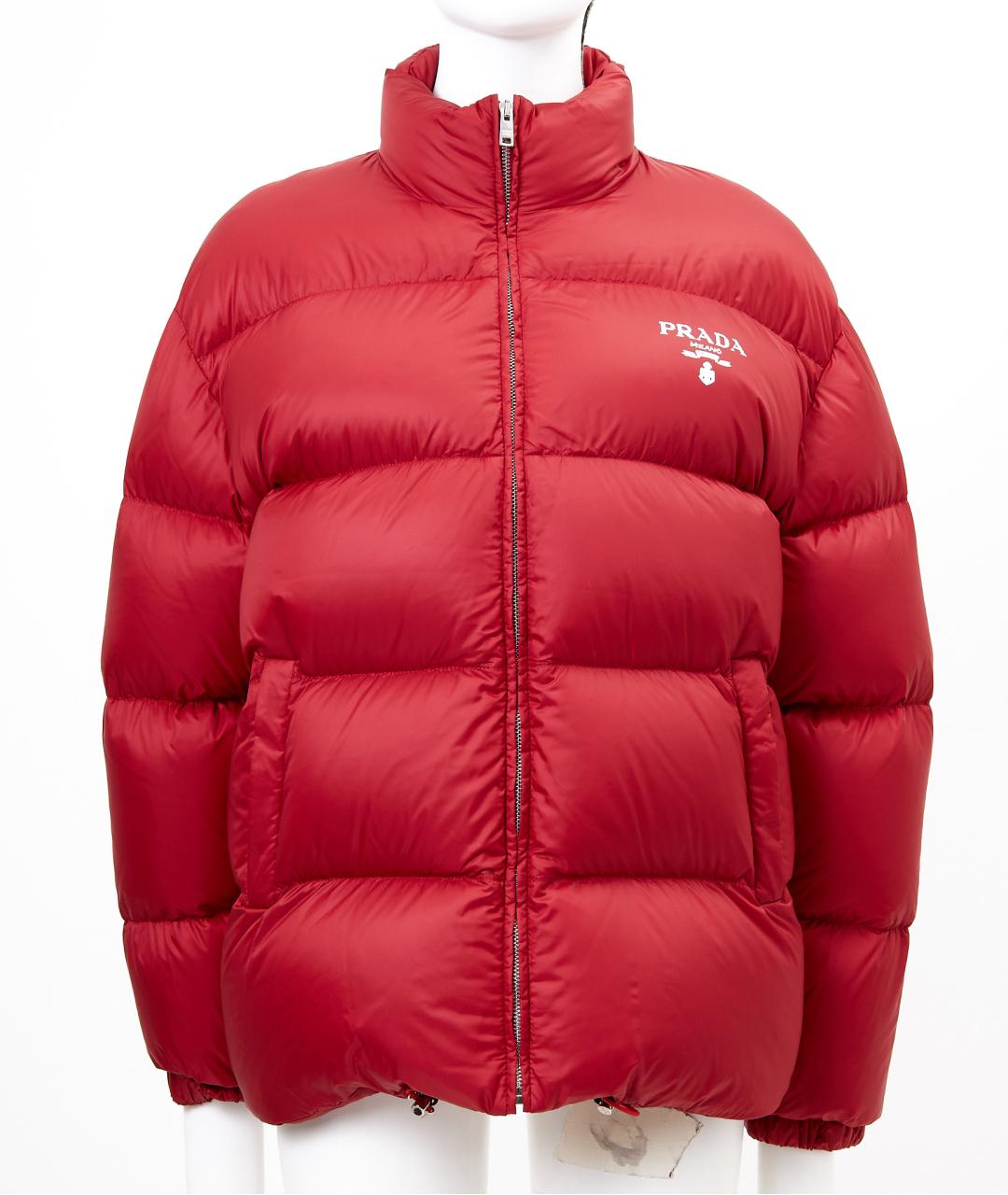 PRADA Красный полиамидовый пуховик, фото 9