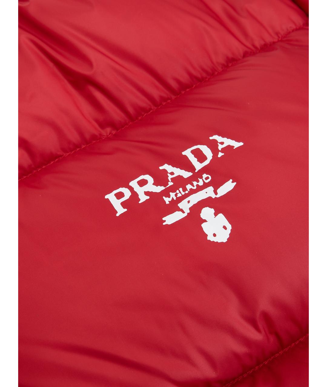 PRADA Красный полиамидовый пуховик, фото 11