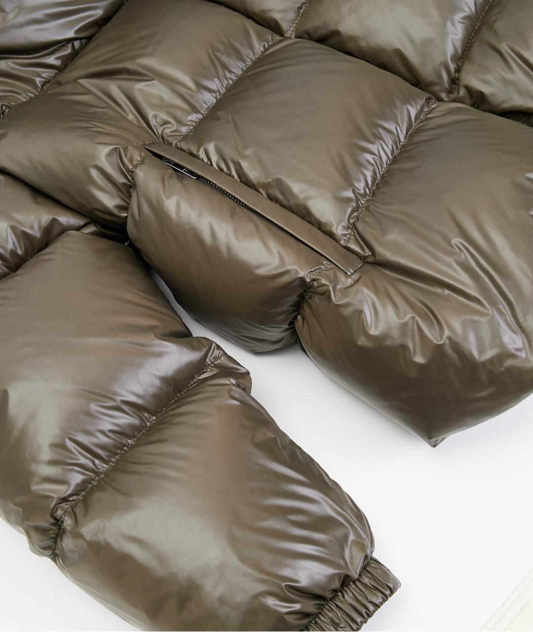 PRADA Хаки полиамидовый пуховик, фото 6