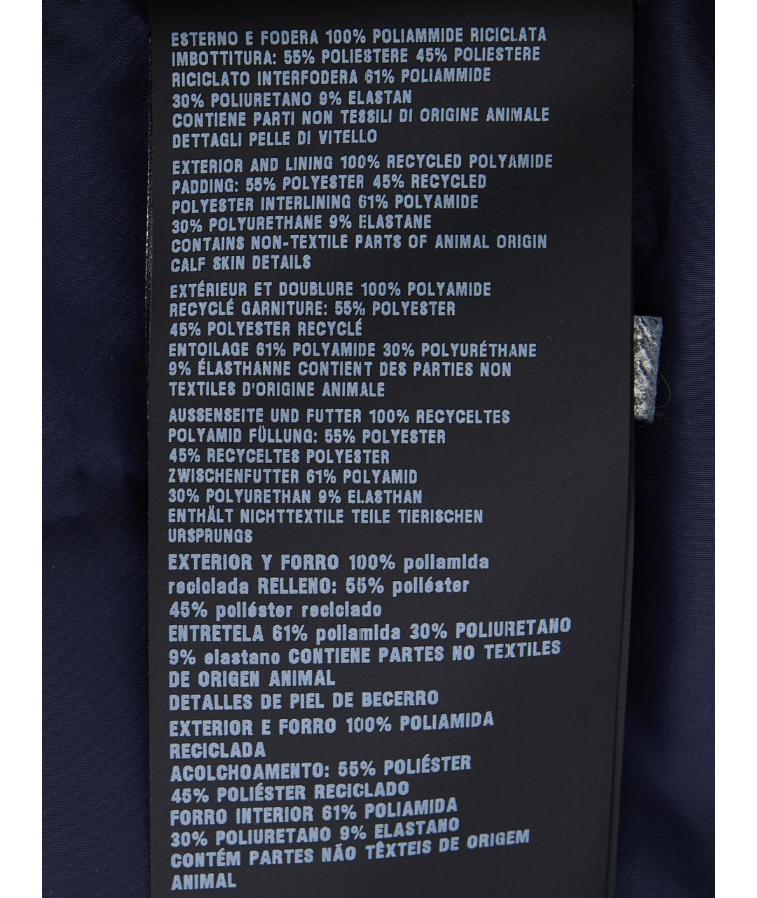 PRADA Темно-синий полиамидовый пуховик, фото 14