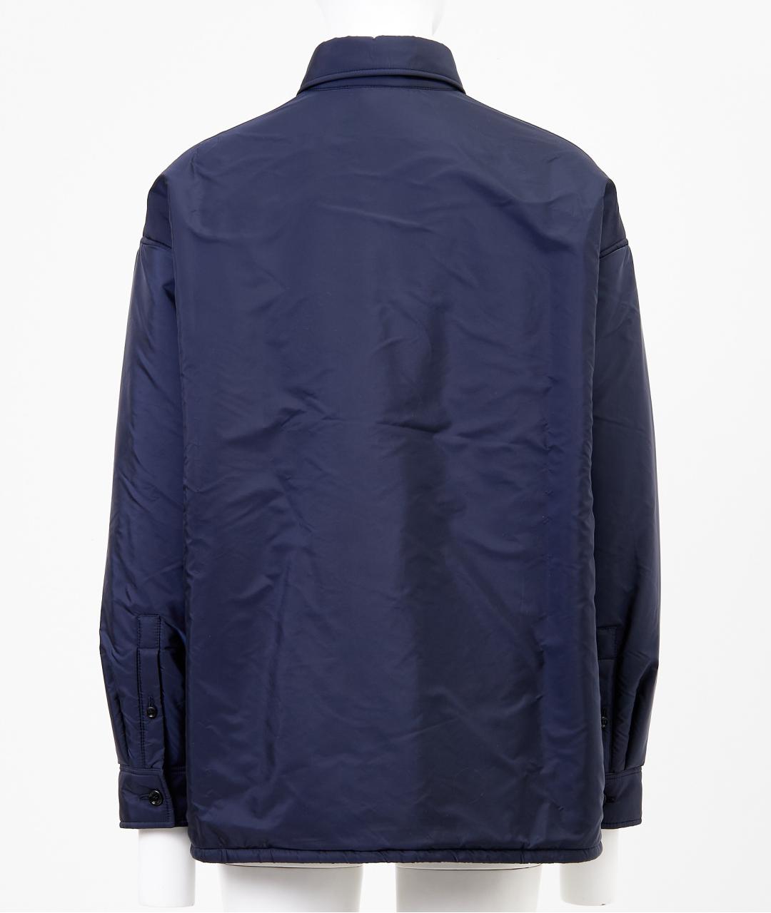 PRADA Темно-синий полиамидовый пуховик, фото 2