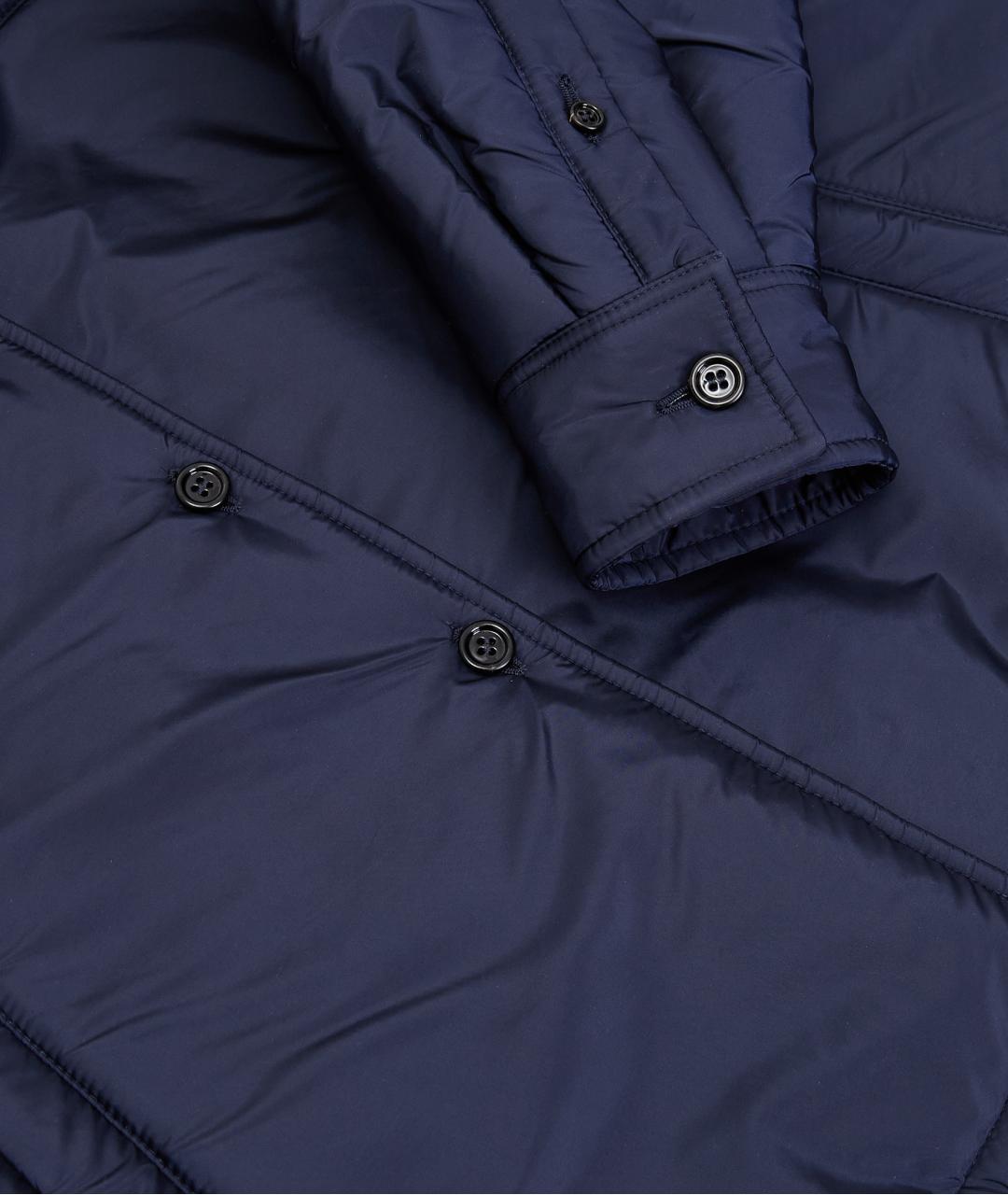 PRADA Темно-синий полиамидовый пуховик, фото 4