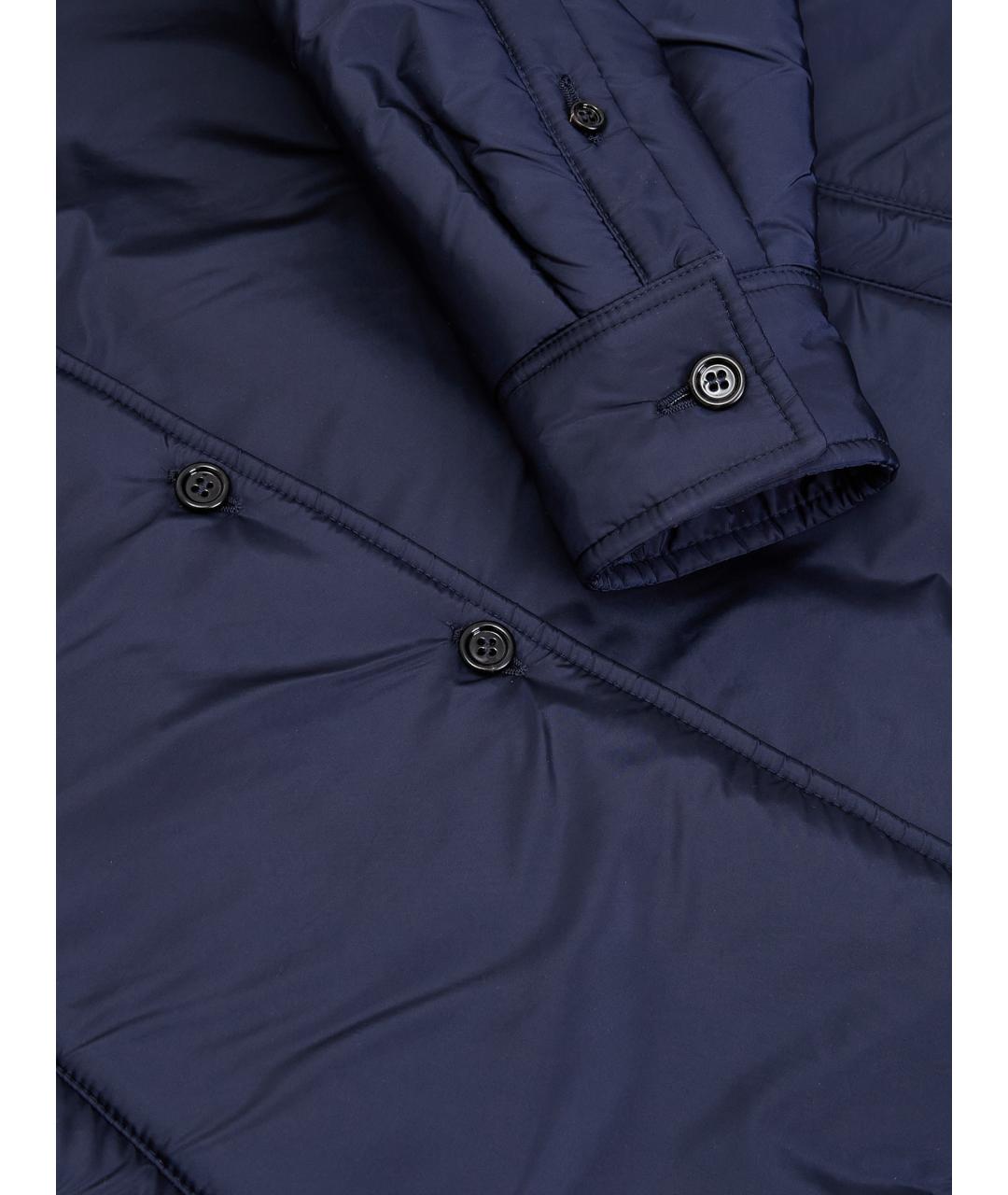 PRADA Темно-синий полиамидовый пуховик, фото 11