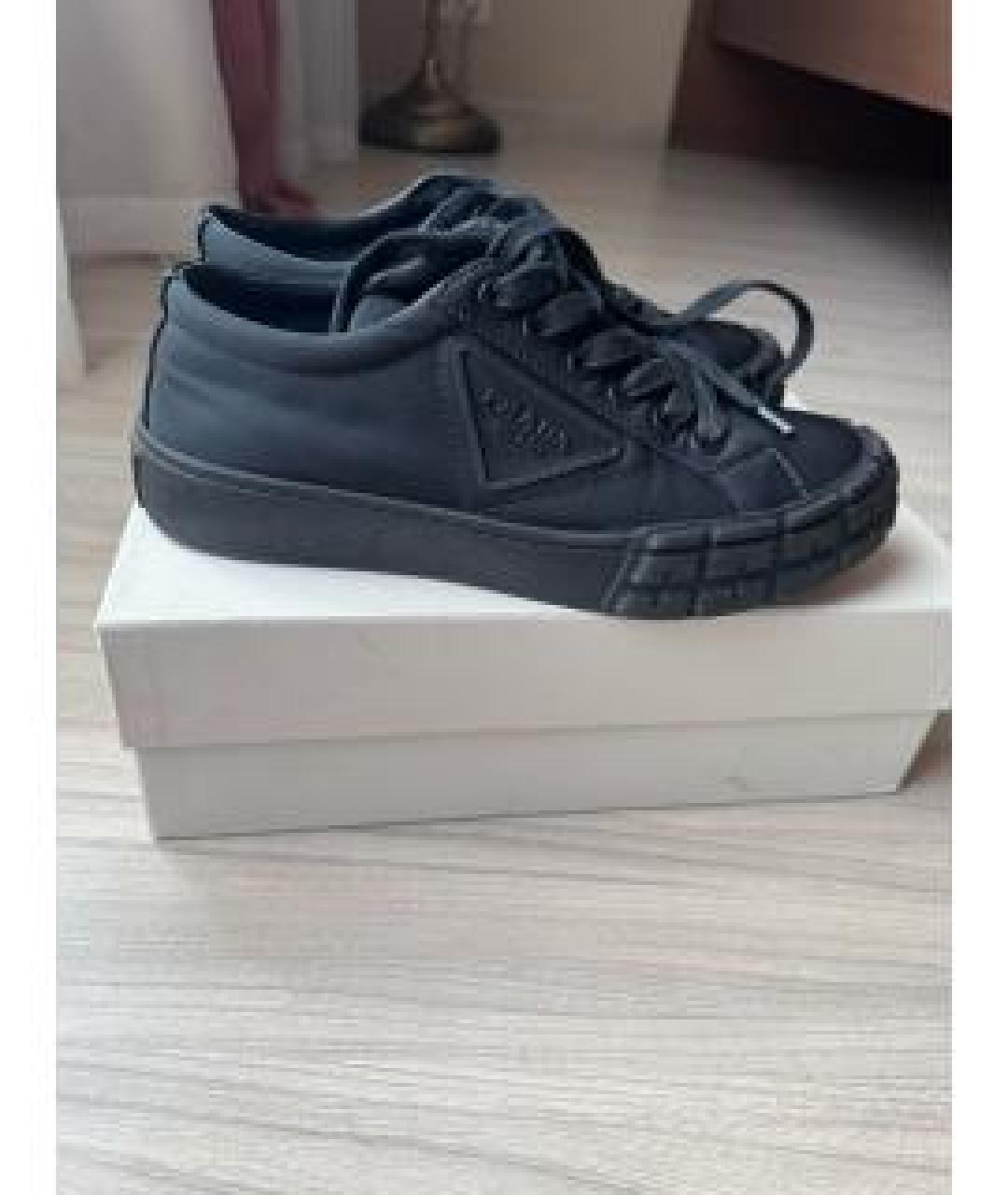 PRADA Черные текстильные кеды, фото 9