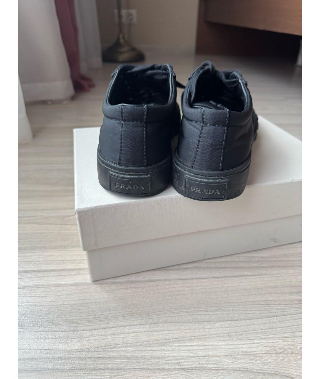 PRADA Черные текстильные кеды, фото 6