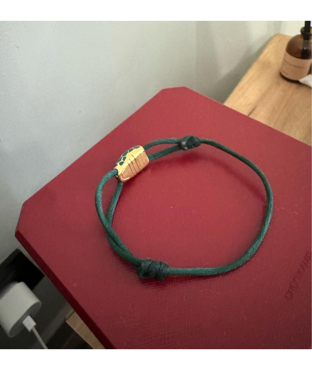BVLGARI Зеленый металлический браслет, фото 3
