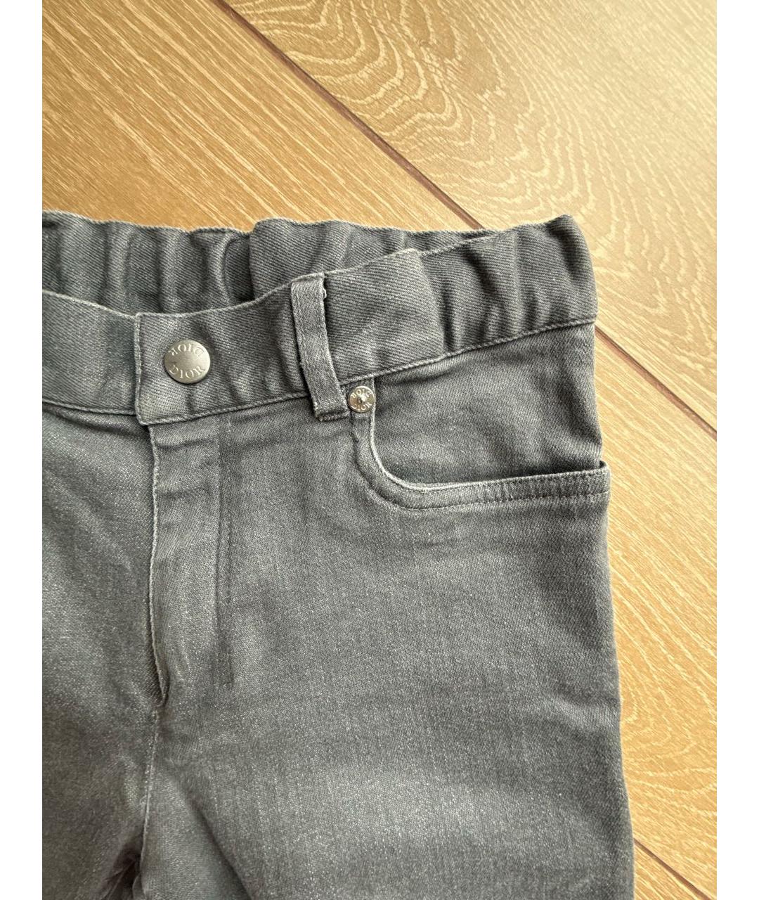 CHRISTIAN DIOR Серые хлопковые детские джинсы, фото 4