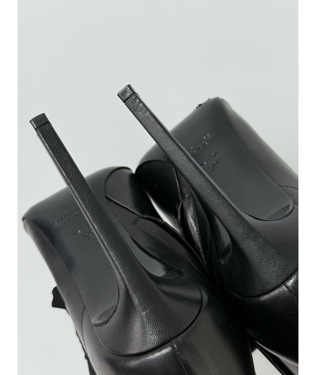 SAINT LAURENT Черные кожаные ботильоны, фото 8
