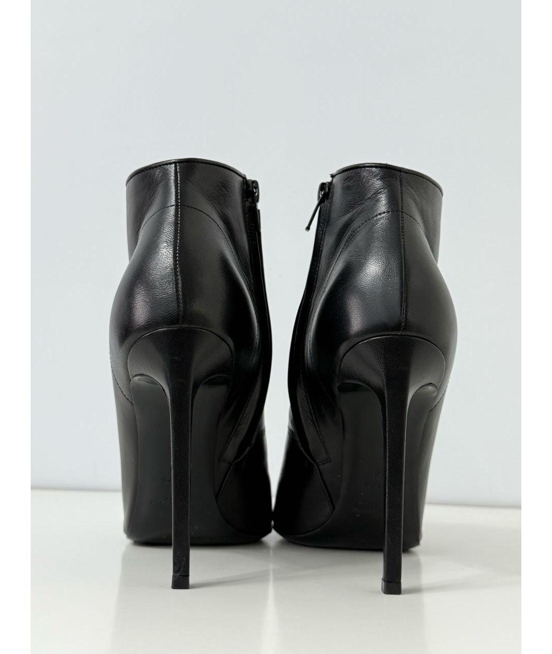 SAINT LAURENT Черные кожаные ботильоны, фото 4