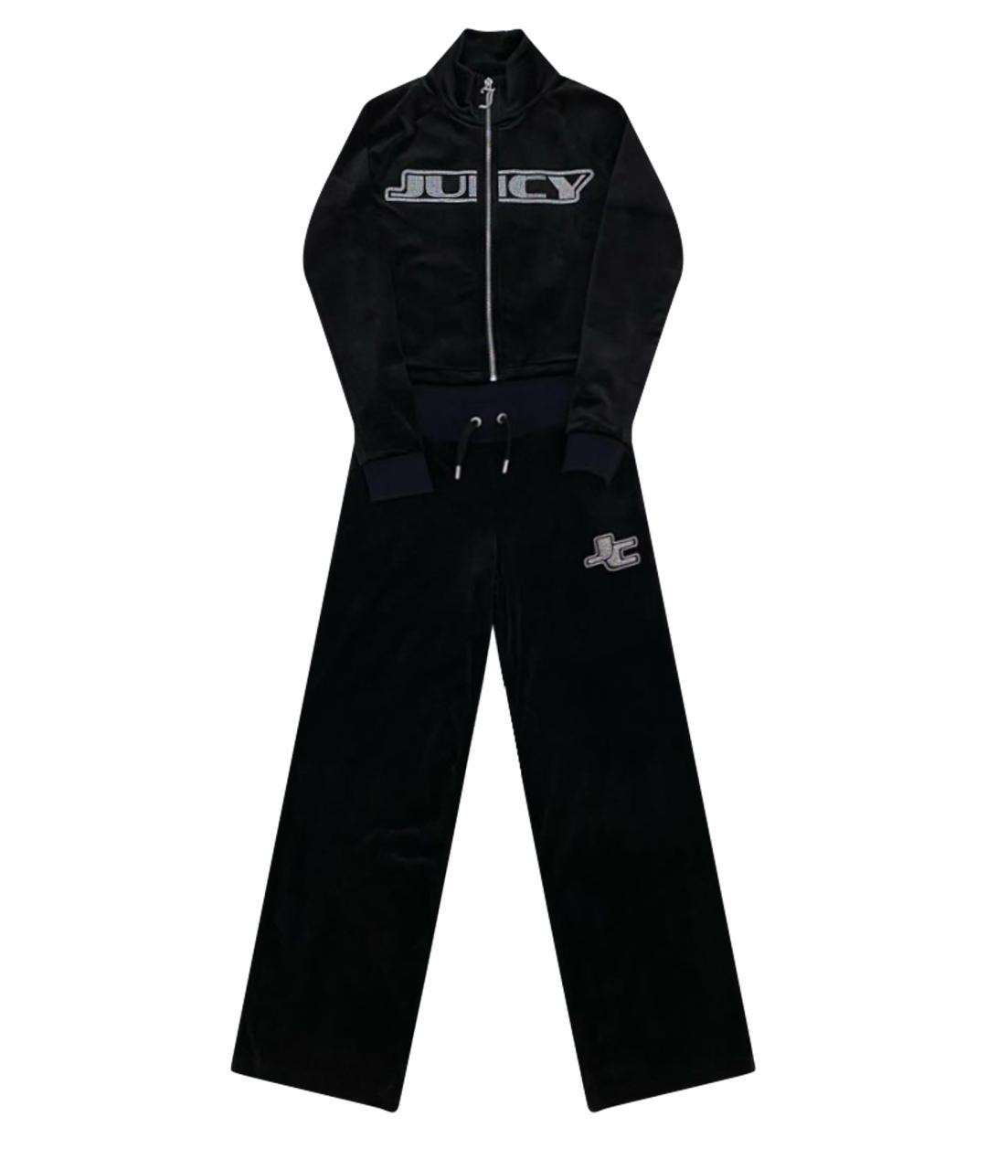 JUICY COUTURE Черный велюровый спортивные костюмы, фото 1