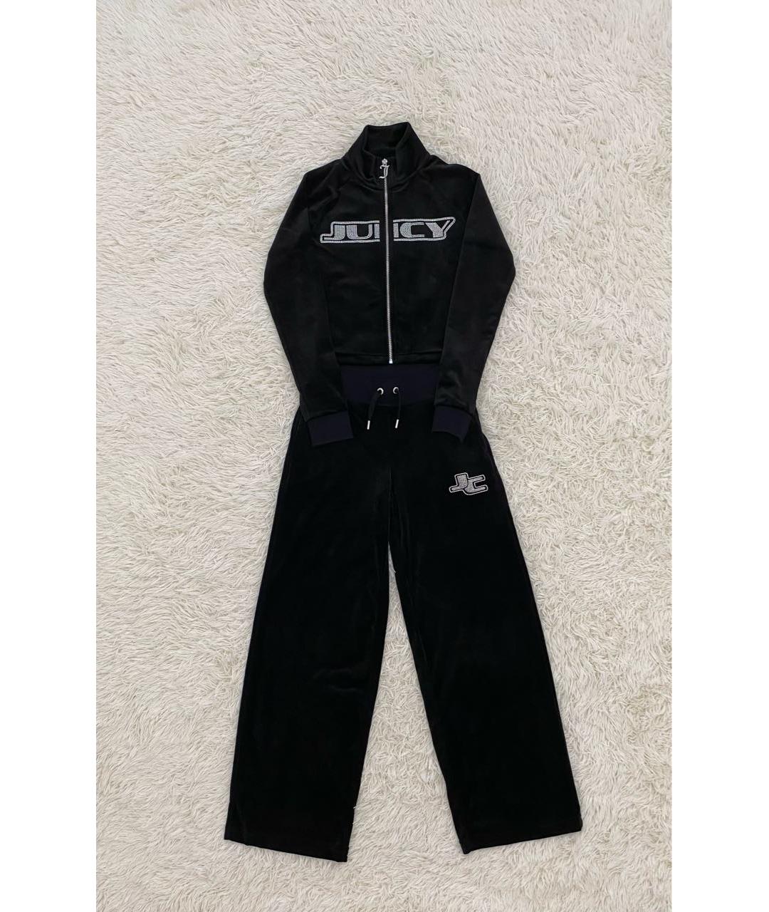 JUICY COUTURE Черный велюровый спортивные костюмы, фото 8
